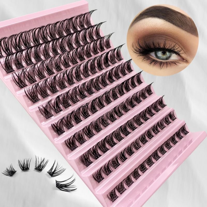 Women Simple Curly Segmented Self-Grafting False Eyelashes