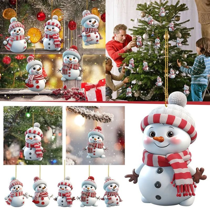 Christmas Decoration Cute Cartoon Snowman Pendant