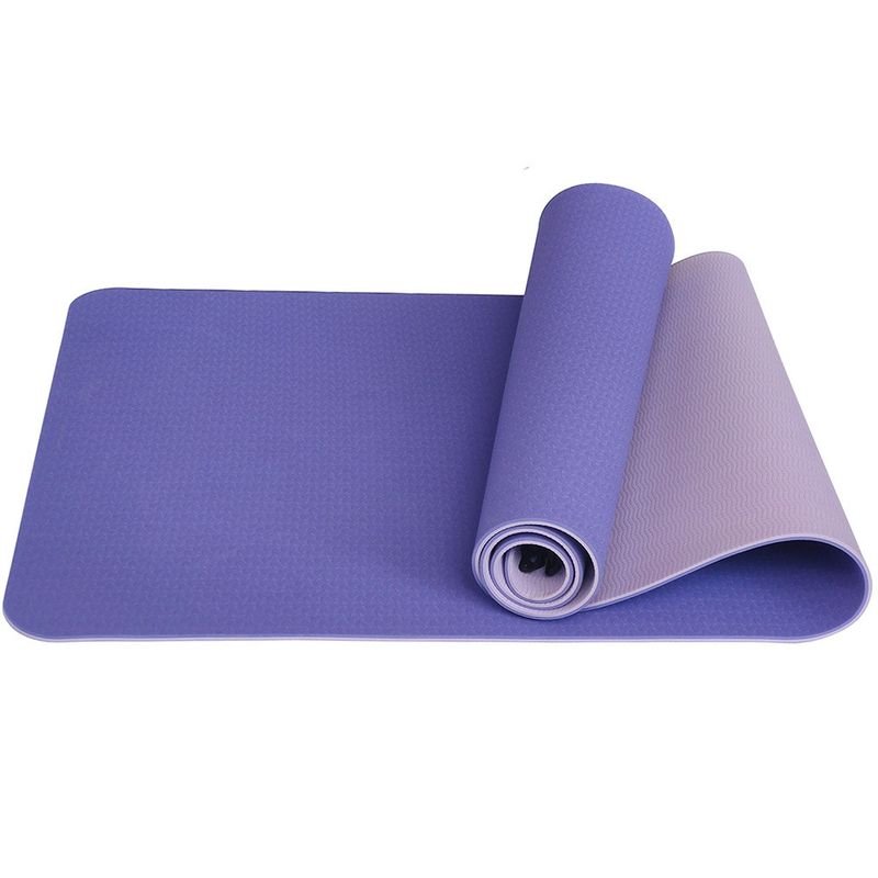 6Mm Double Layer Yoga Mat Tpe Two Color Fitness Exercise Mat