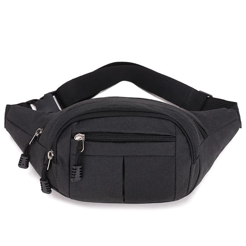 Unisex Casual Multi Pocket Design Solid Color Large Capacity Waist Chest Bag