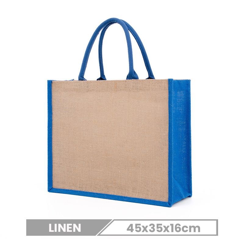 Custom Logo Multicolor Blank Linen Tote Bag