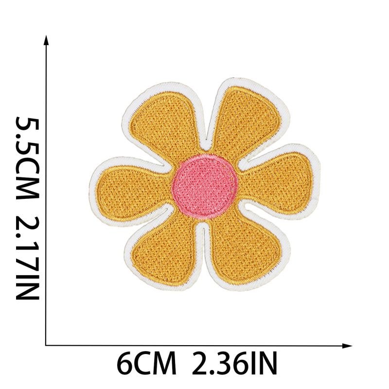 Fashion Cartoon Butterfly Sun Embroidered Cloth Sticker Hot-Melt Adhesive Patch