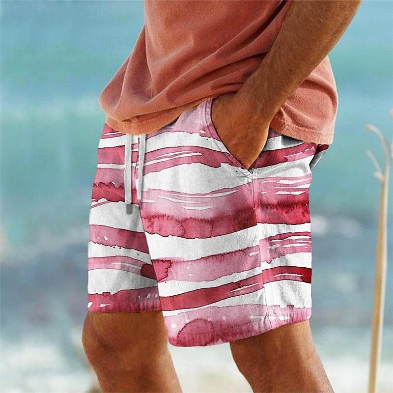 Men Summer Leisure Holiday Hawaii Beach 3D Print Plus Size Shorts