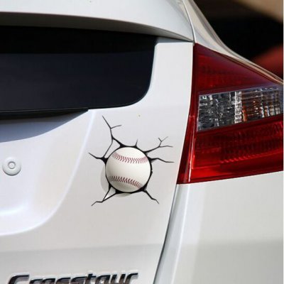 3D Personalized Baseball Stereo Creative Simulation Car Scratch Car Sticker