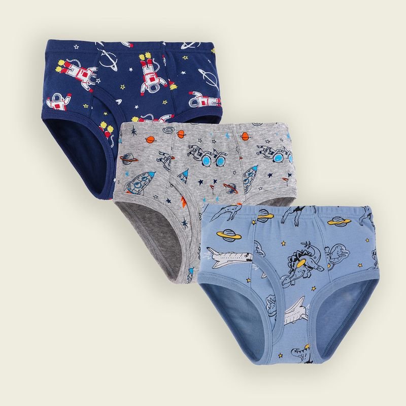 Kids Toddler Boys Cute Cartoon Stripe Dinosaur Print Cotton Briefs