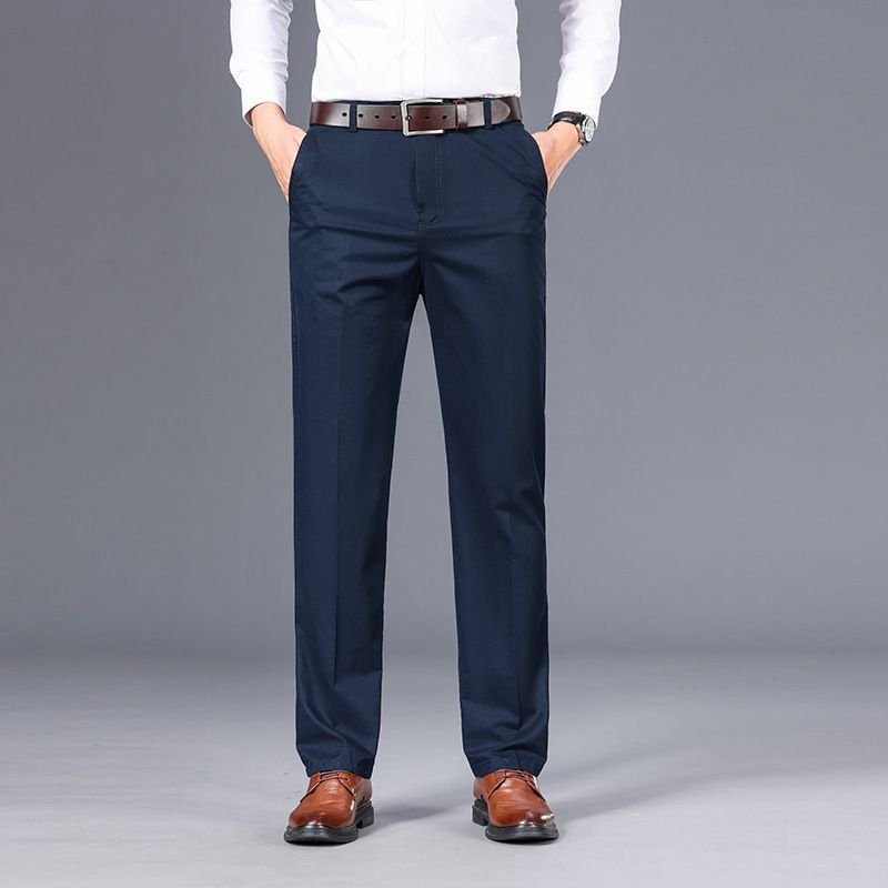 Men Fashion Casual Cotton Straight Loose Pants