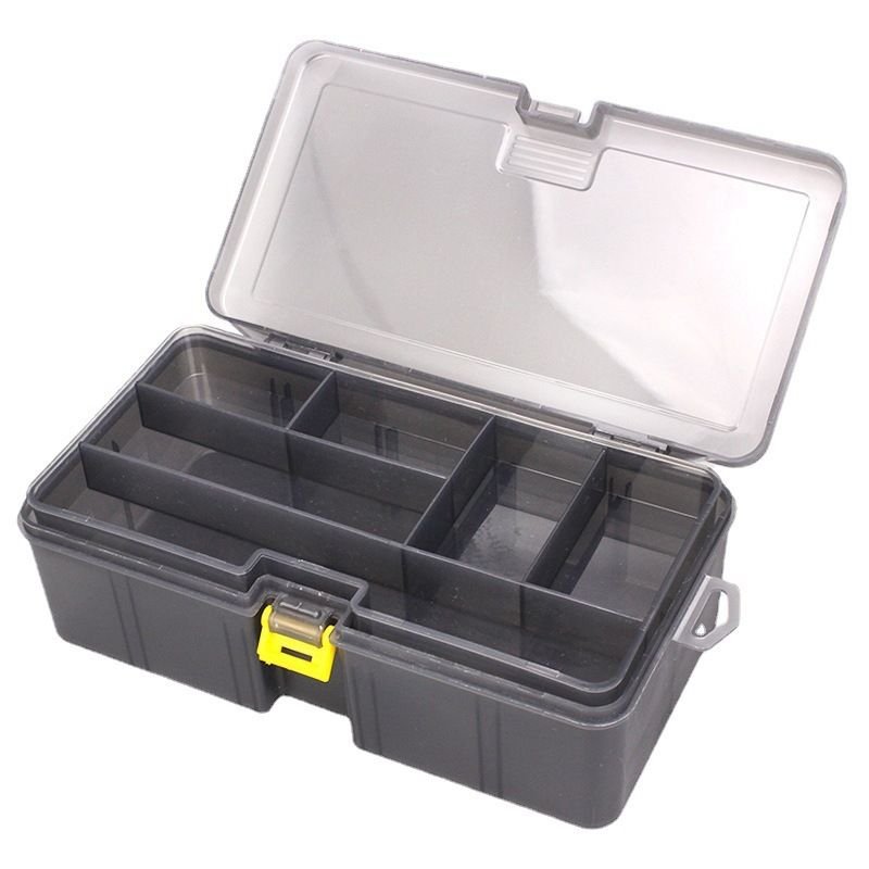 Outdoor Fishing Double Layer Fake Bait Accessories Tool Box Plastic Box