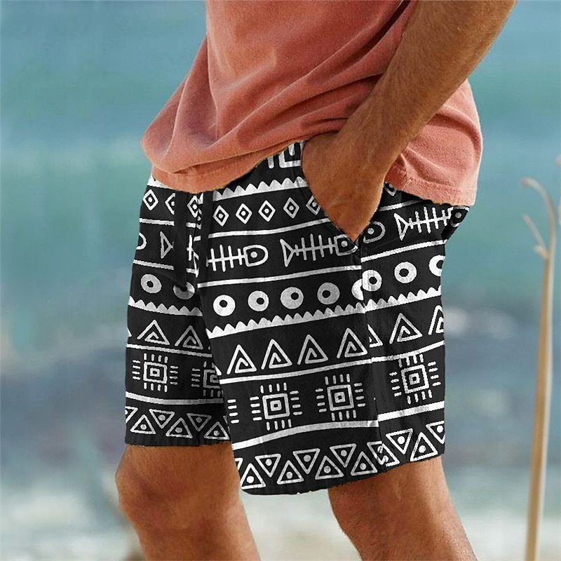 Men Summer Leisure Holiday Hawaii Beach 3D Print Plus Size Shorts