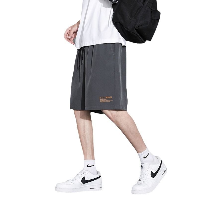 Men Fashion Casual Loose Letter Print Shorts