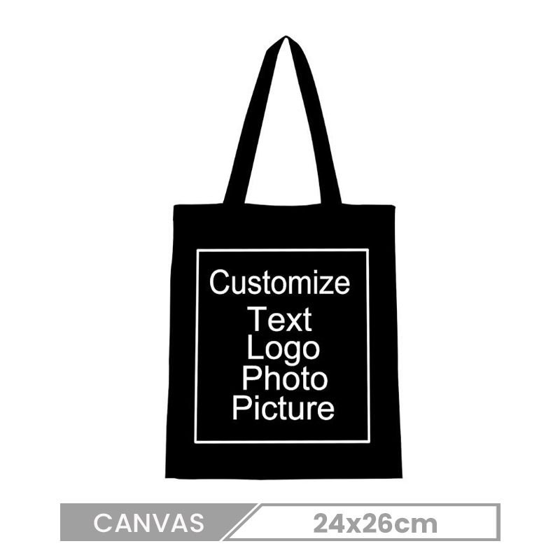 Custom Logo Simple Canvas Tote Bag