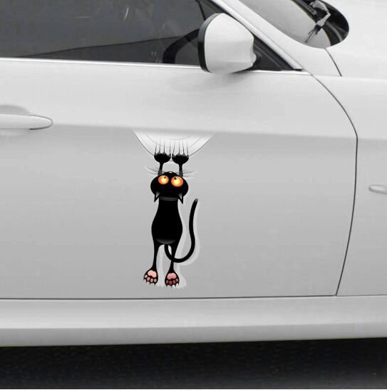 Creative Funny 3D Kitten Scratch Decoration Car Sticker