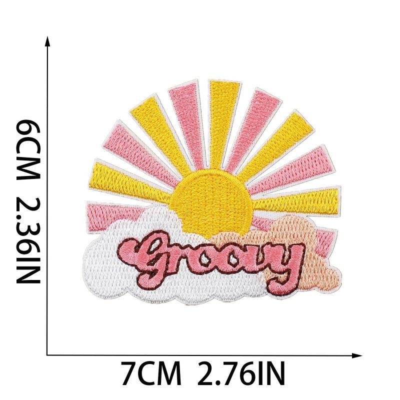 Fashion Butterfly Car Embroidered Cloth Sticker Hot-Melt Adhesive Patch