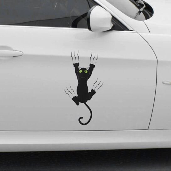 Creative Funny 3D Kitten Scratch Decoration Car Sticker