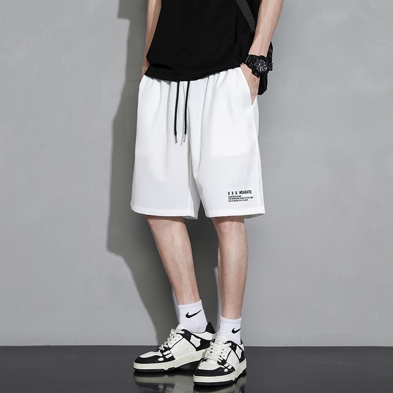 Men Fashion Casual Loose Letter Print Shorts