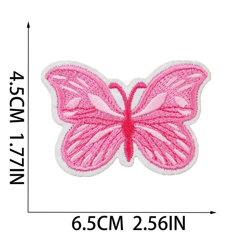 Fashion Butterfly Car Embroidered Cloth Sticker Hot-Melt Adhesive Patch