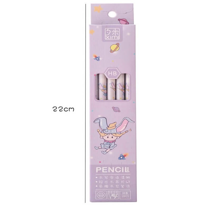 10pcs/box Cute Cartoon Pattern Pencil