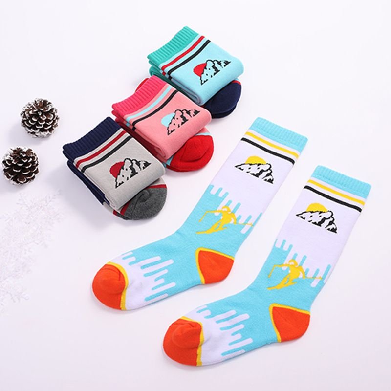 Children Outdoor Sports Thick Sweat-Absorbent Warm Ski Socks