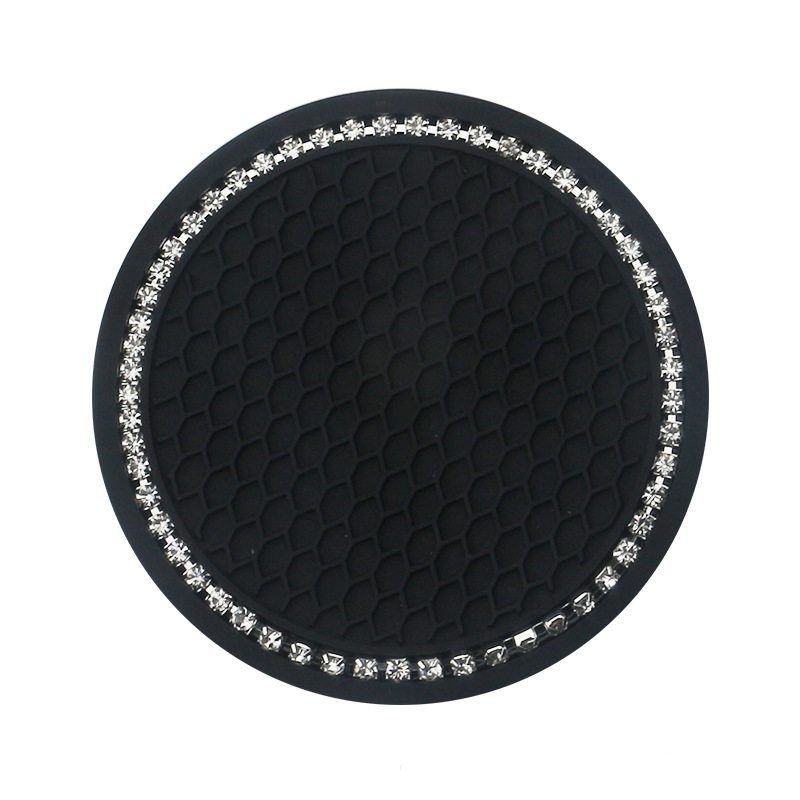 Car Rhinestone Cup Mat Universal Creative Cute Storage Car Anti-Slip Mat