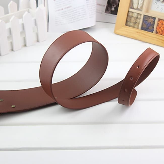 Women Fashion Buckle Design PU Wide Belt