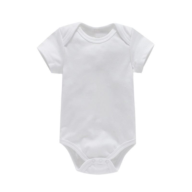 Kids Baby Boys Girls Casual Cute Basic Solid Color Short Sleeve Romper