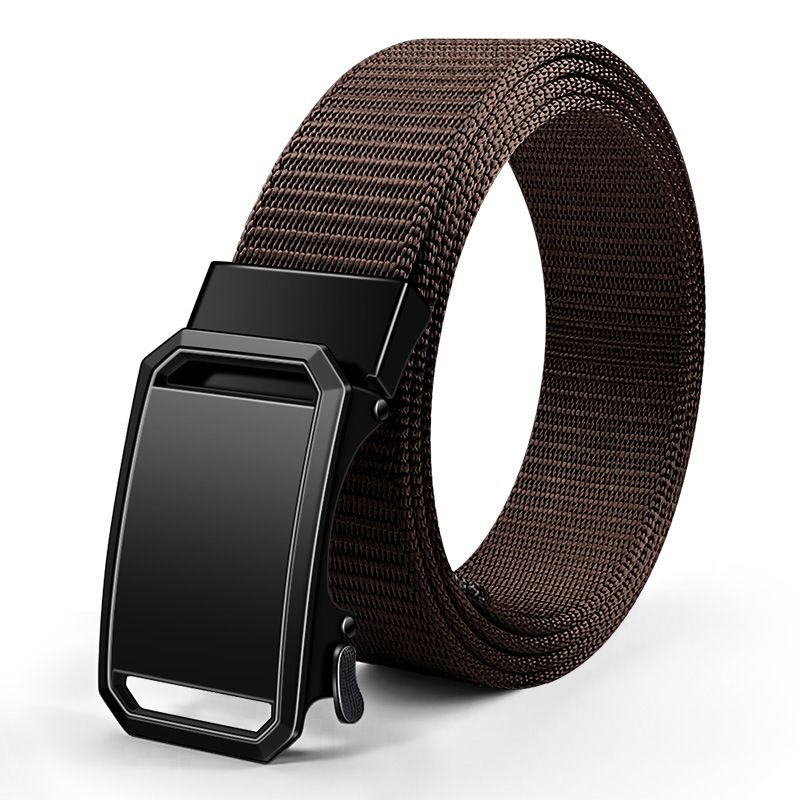 Men Fashion Casual Business Automatic Buckle Nylon Belt