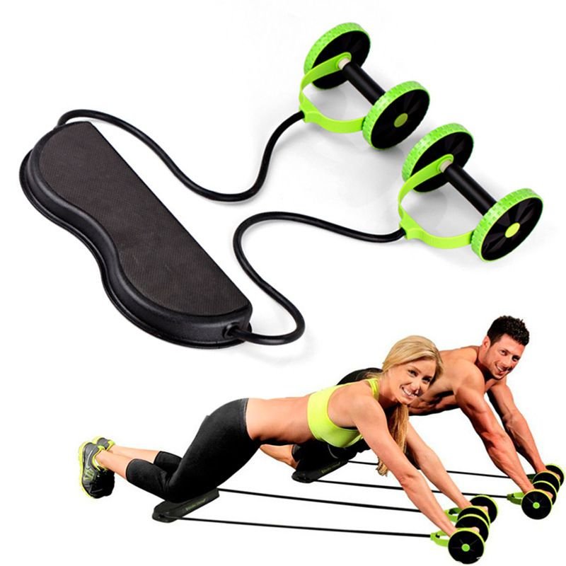 Household Indoor Multifunctional Training Silent Fitness Abdominal Wheel Roller Tension Rope