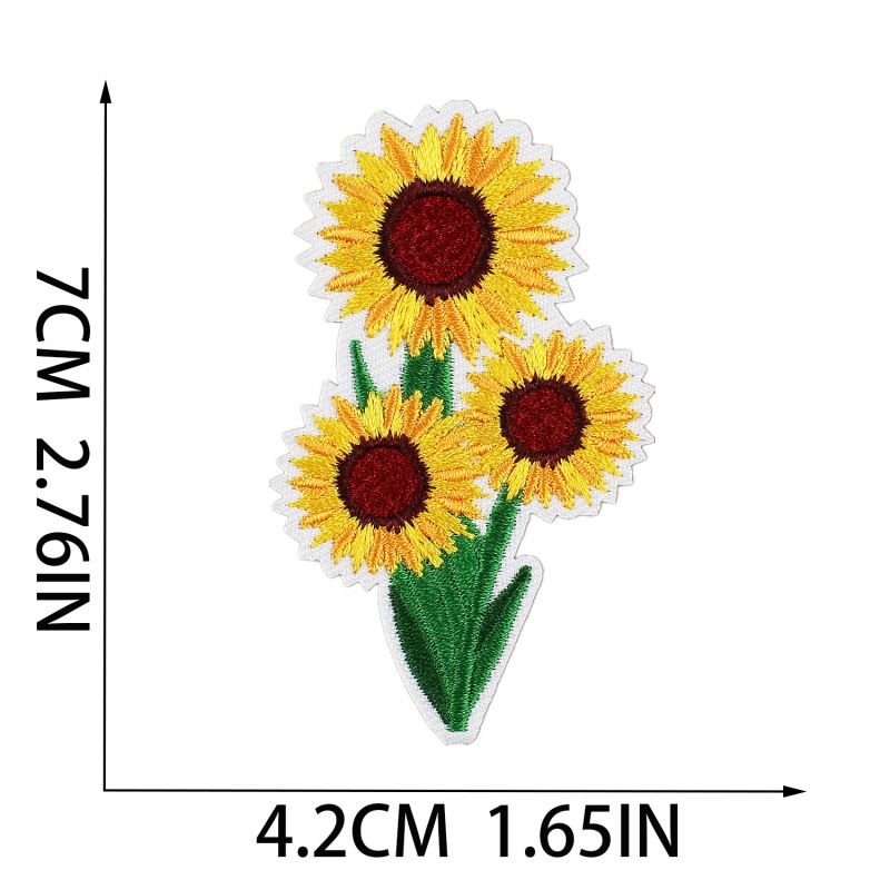 Fashion Flower Embroidered Cloth Sticker Hot-Melt Adhesive Patch