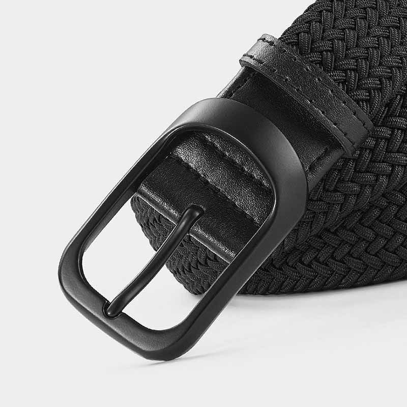 Men Fashion Casual Square Pin Buckle Canvas Woven Belt