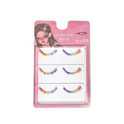 Women Simple Rainbow Heart-Shaped False Eyelashes