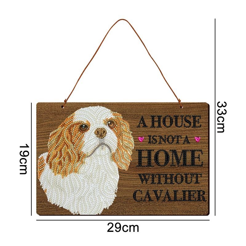 Pet Dog Hanging Tag Decoration Handmade DIY Diamond Hanging Picture