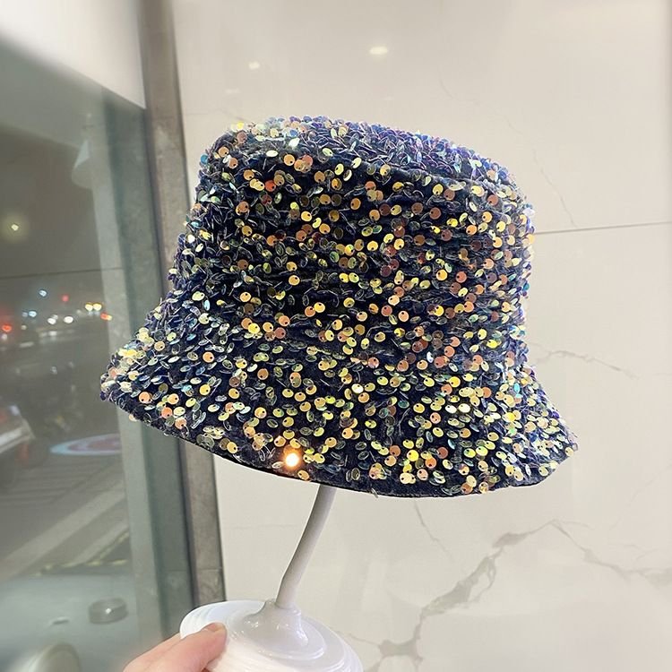 Women Fashion Colorful Sequins Bucket Hats