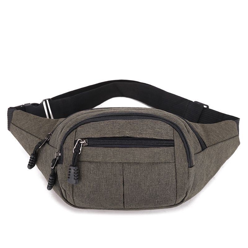 Unisex Casual Multi Pocket Design Solid Color Large Capacity Waist Chest Bag