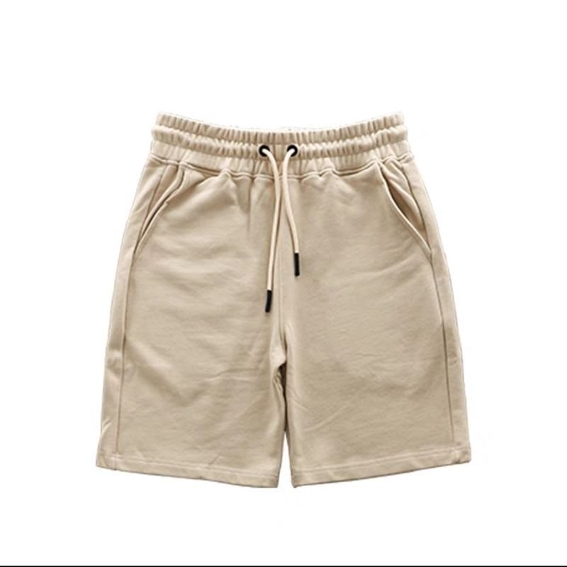 Men Fashion Casual Solid Color Drawstring Shorts