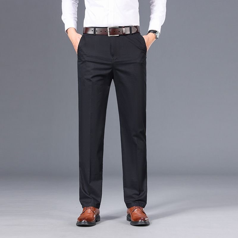 Men Fashion Casual Cotton Straight Loose Pants