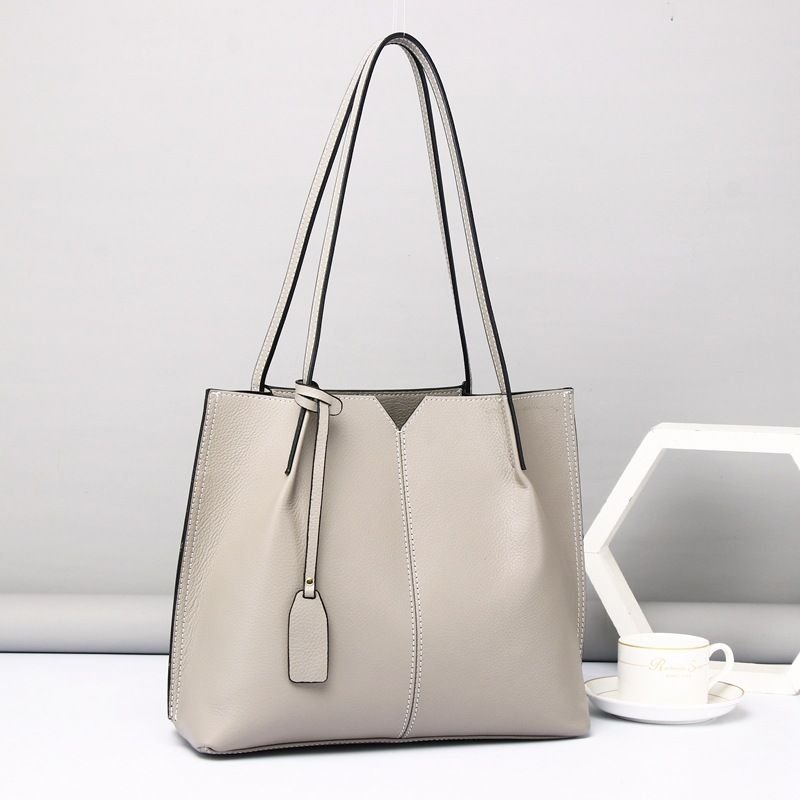 Women Casual Leather Tote Bag Large Capacity Shoulder Bag