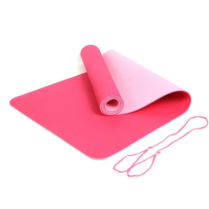 6Mm Double Layer Yoga Mat Tpe Two Color Fitness Exercise Mat