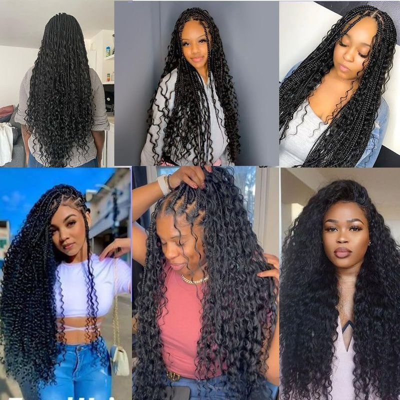 Women Fashion Long Curly Hair Wig Braid