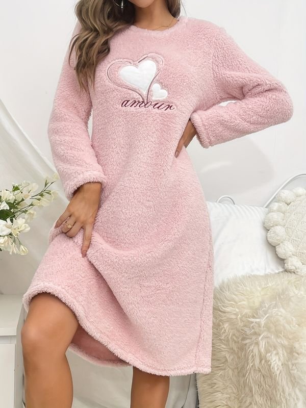 Autumn And Winter Women Fashion Plush Flannel Pajamas