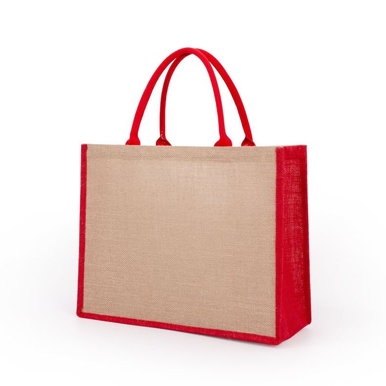 Custom Logo Multicolor Blank Linen Tote Bag