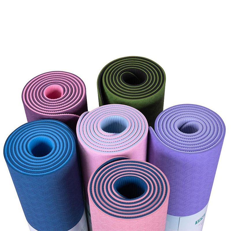 Simple Two-Color TPE Yoga Mat