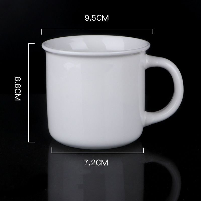 White Ceramic Mug Custom Logo Print