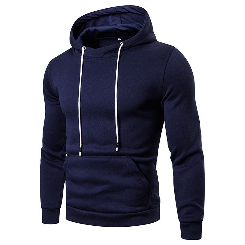 Men Spring Autumn Leisure Sports Solid Color Long Sleeve Hoodies