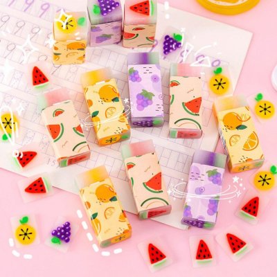 Simple Creative Cute Fruit Animal Series Sandwich Eraser