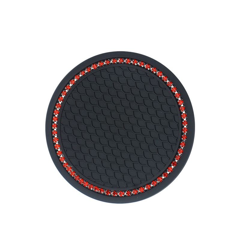 Car Rhinestone Cup Mat Universal Creative Cute Storage Car Anti-Slip Mat