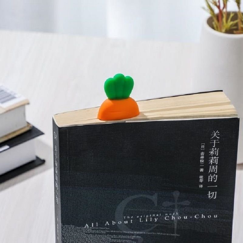 Creative Fun 3D Three-Dimensional Carrot Shape Bookmark Reading Book Pager