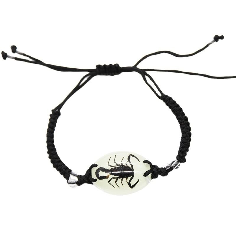 Summer Women Fashion Luminous Insect Amber Woven Bracelet 6-Bag