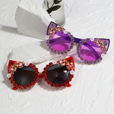 Women Fashion Creative Diamond Eye Sunglasses