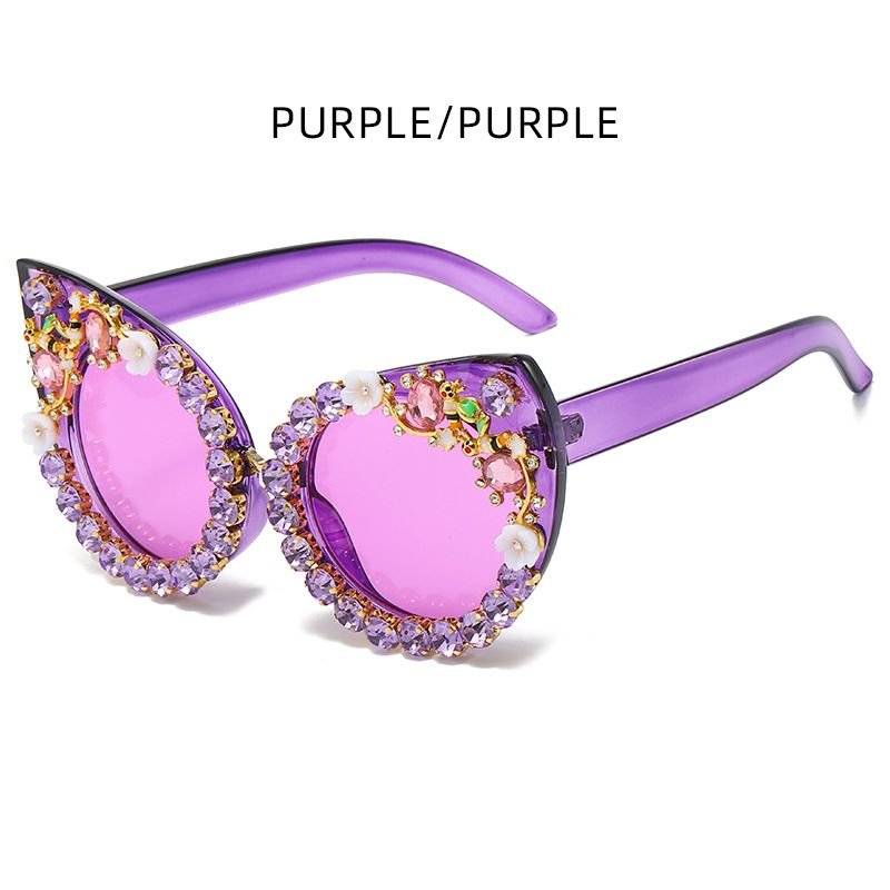 Women Fashion Creative Diamond Eye Sunglasses