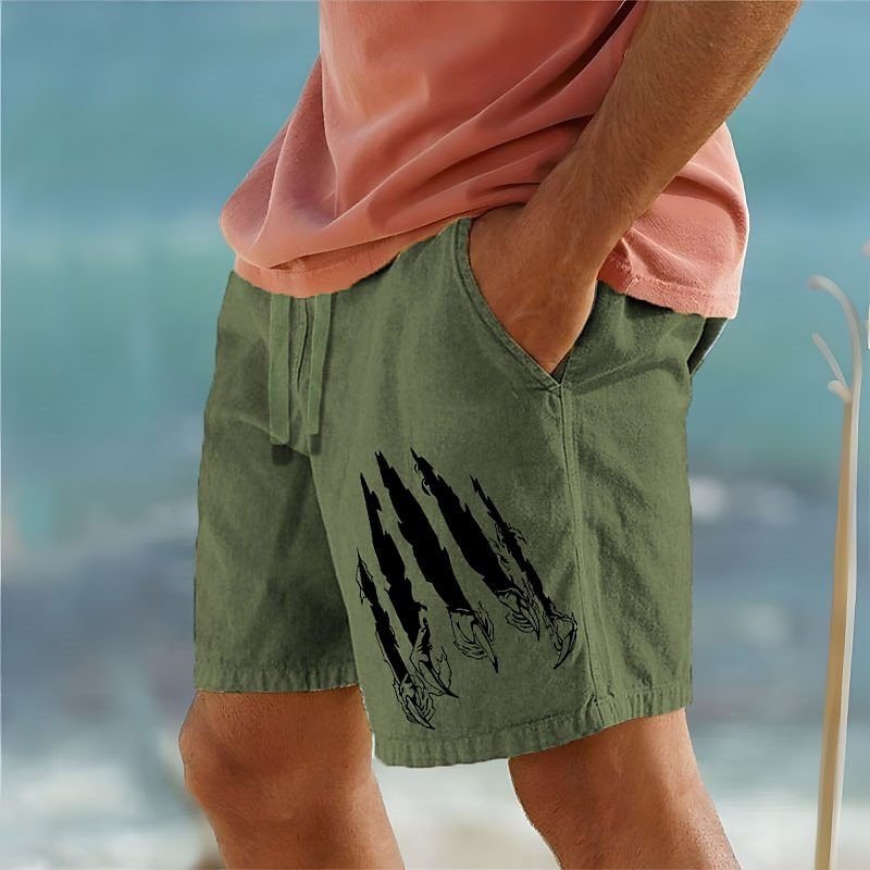 Men Summer Leisure Holiday Hawaii Beach 3D Print Plus Size Shorts