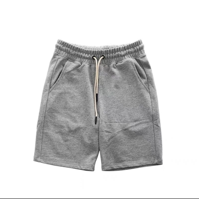 Men Fashion Casual Solid Color Drawstring Shorts